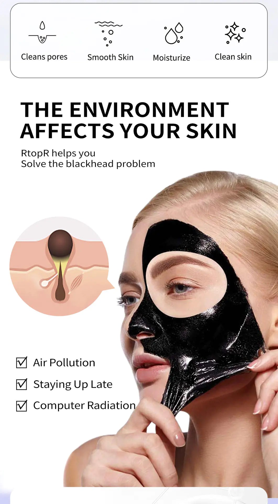 PoreClear Blackhead Peel Mask