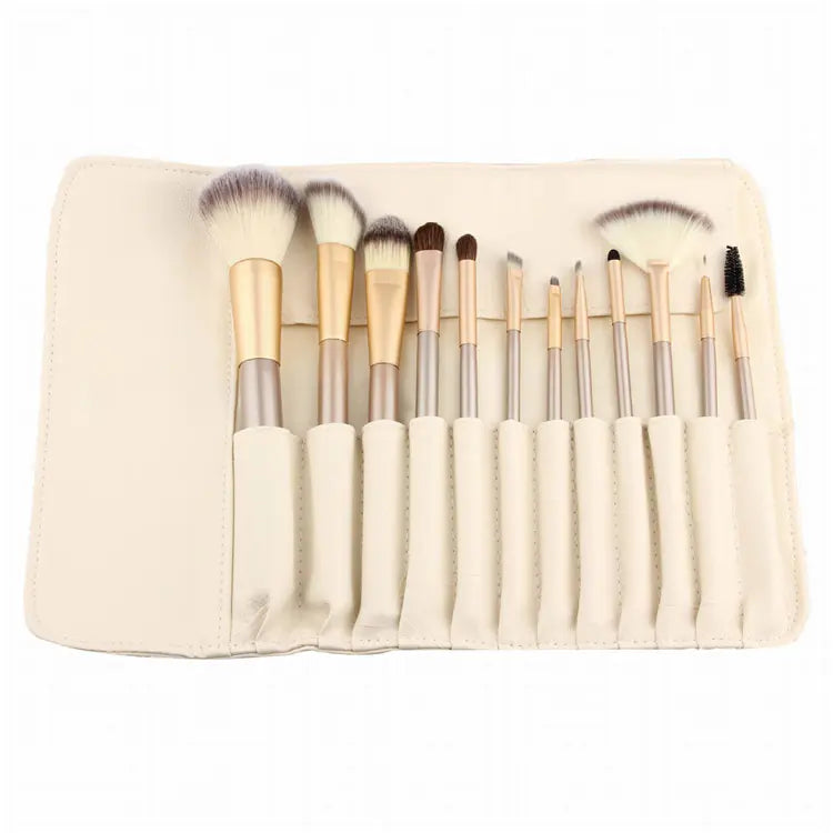 Champagne Elegance Makeup Brush Set
