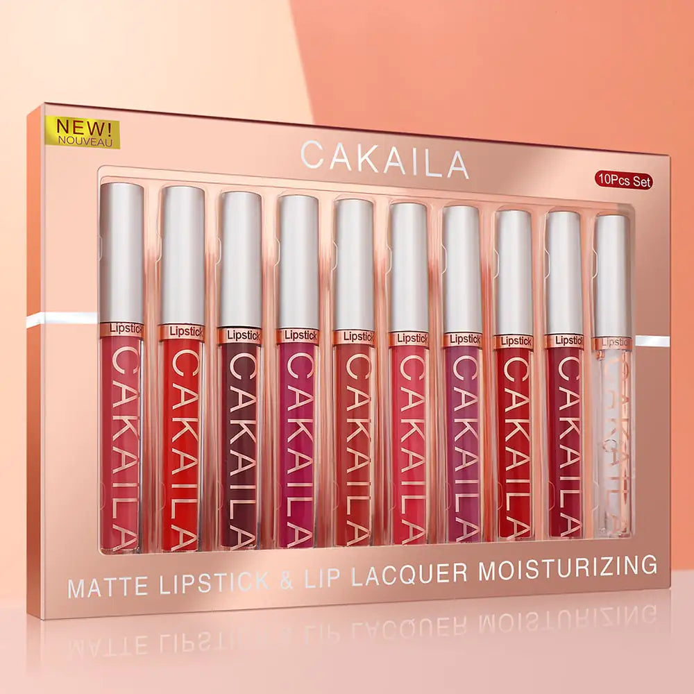 10-Piece Matte Waterproof Lip Set