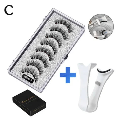 Magnetic Mink Lashes 5-Pair Set with Tweezers