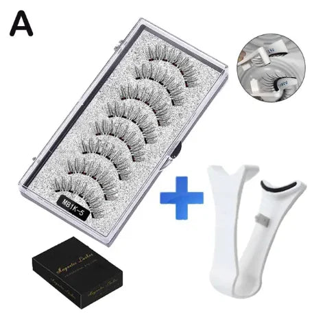 Magnetic Mink Lashes 5-Pair Set with Tweezers