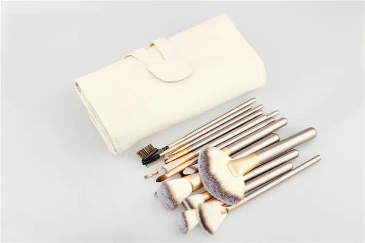 Champagne Elegance Makeup Brush Set