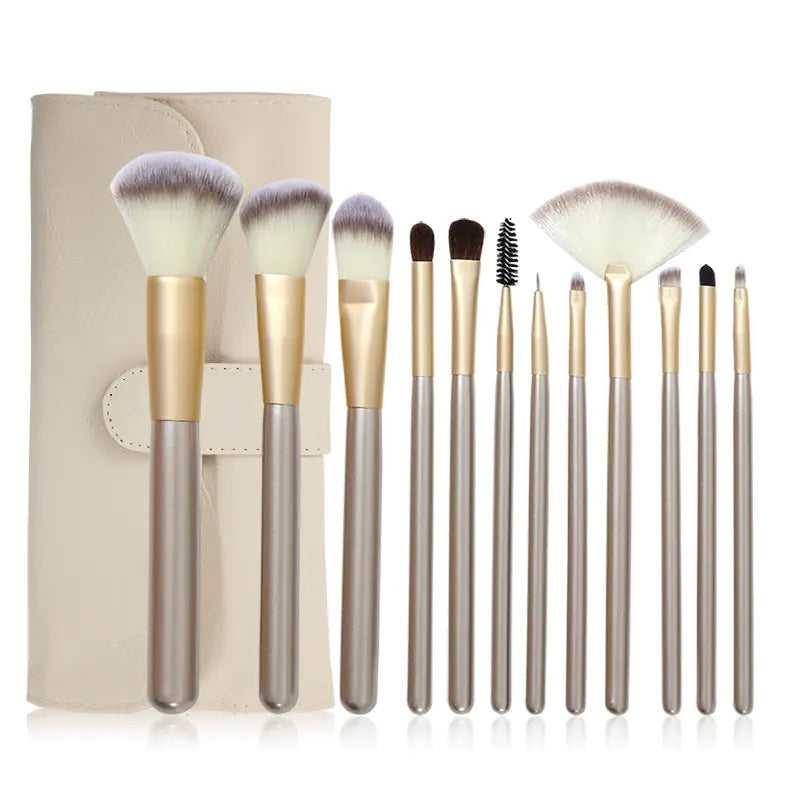 Champagne Elegance Makeup Brush Set