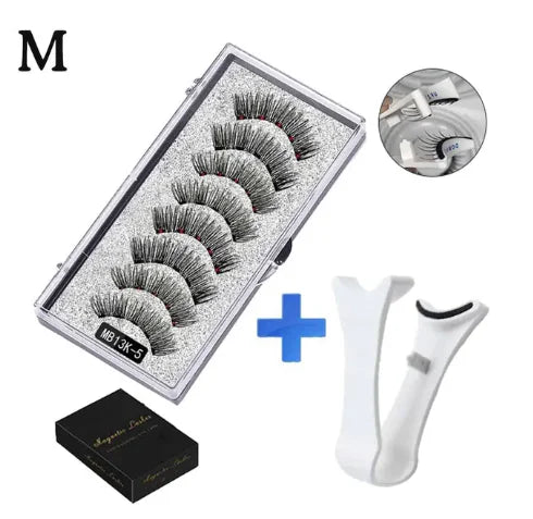 Magnetic Mink Lashes 5-Pair Set with Tweezers